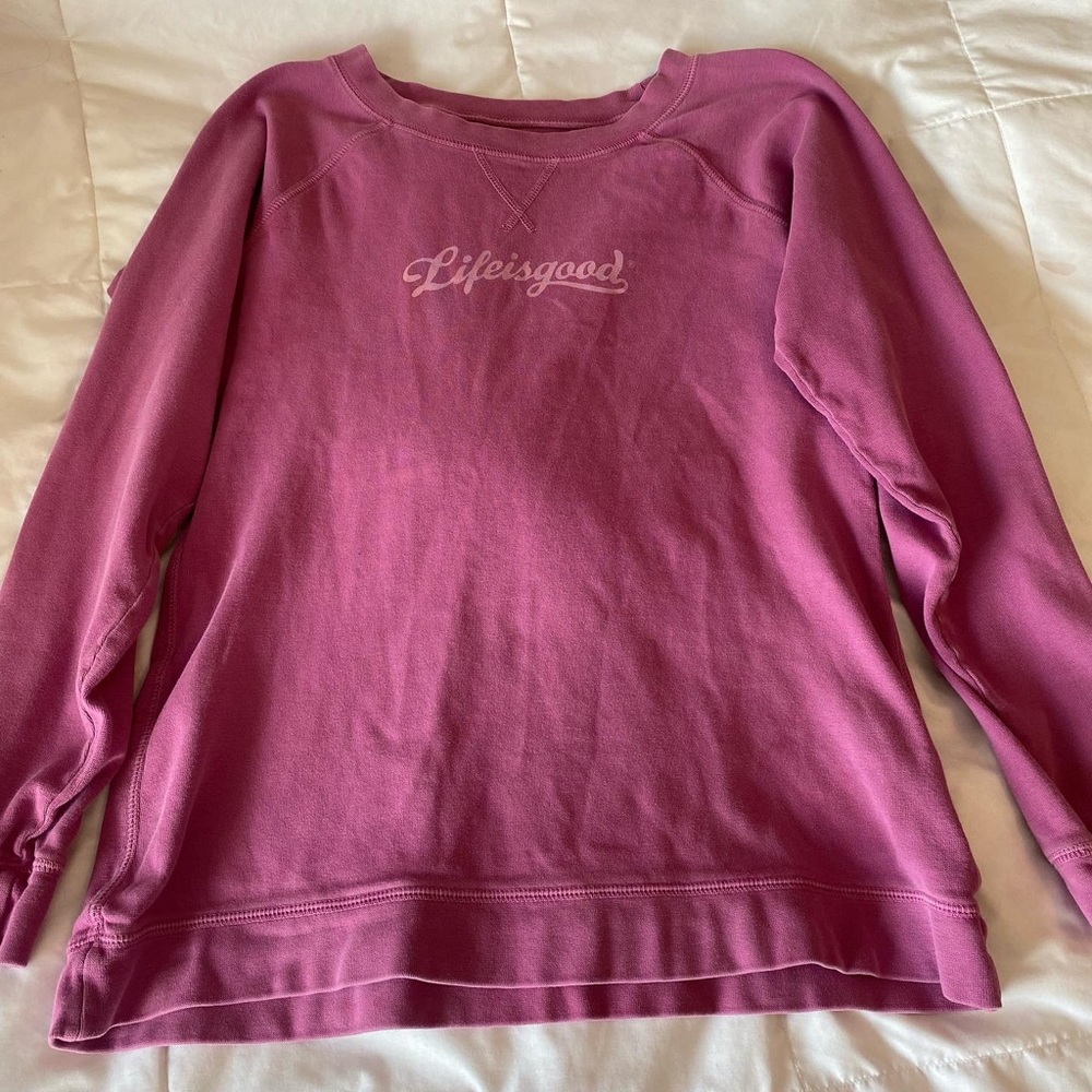 life is good vintage crewneck
